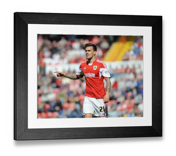 Framed Print : Marlon Pack of Bristol City in Action Against Notts County, Sky Bet League One, 2014