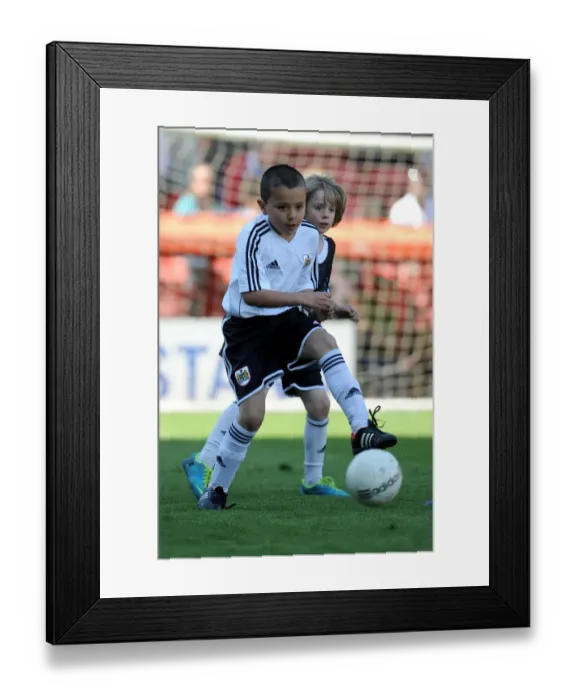 Framed Print : Next Gen: Training Together - Young Bristol City Players with Under 8s at Ashton Gate Academy Framed Print : Next Gen: Training Together - Young Bristol City Players with Under 8s at Ashton Gate Academy