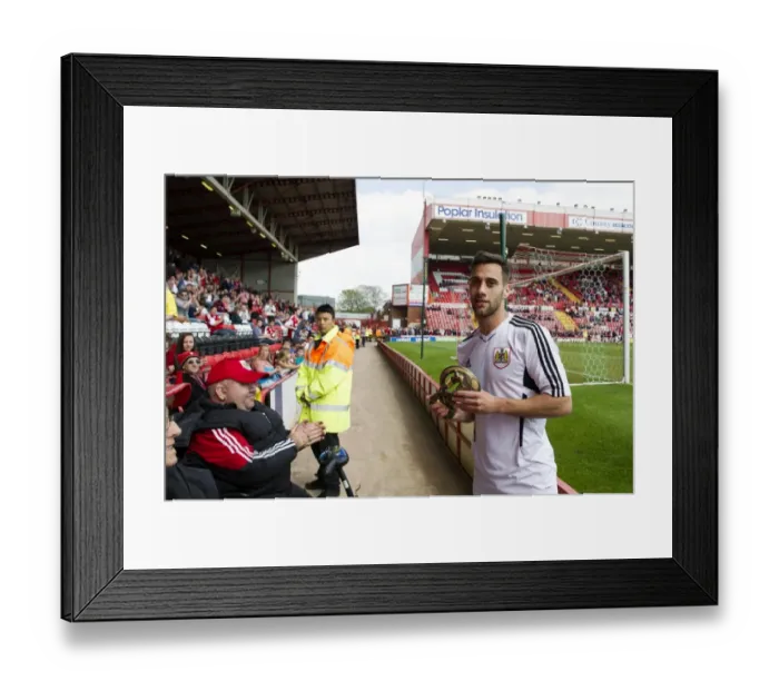 Framed Print : Bristol City's Sam Baldock Receives Player of the Season Award from Disabled Fan Rob Wood Framed Print : Bristol City's Sam Baldock Receives Player of the Season Award from Disabled Fan Rob Wood