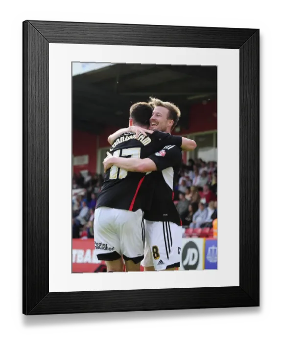 Framed Print : Bristol City's Wade Elliott and Greg Cunningham Celebrate Goal vs. Stevenage (April 2014) Framed Print : Bristol City's Wade Elliott and Greg Cunningham Celebrate Goal vs. Stevenage (April 2014)