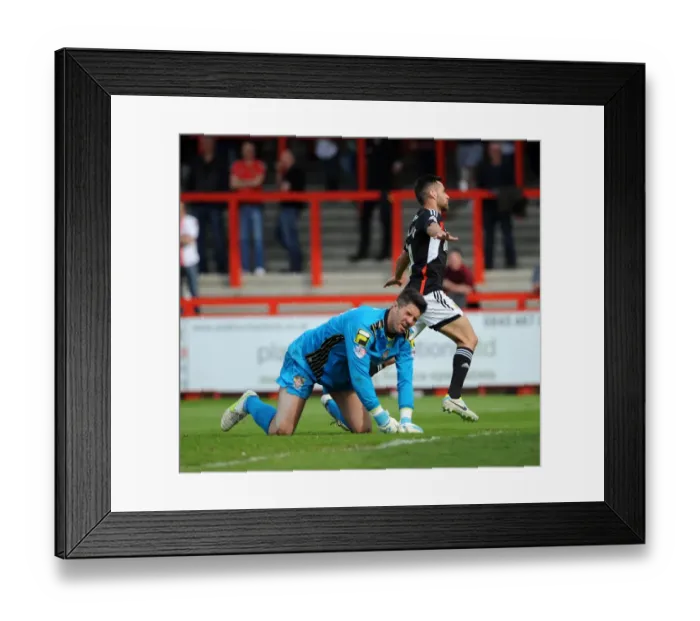 Framed Print : Bristol City's Sam Baldock Celebrates Goal Over Dejected Stevenage's Chris Day Framed Print : Bristol City's Sam Baldock Celebrates Goal Over Dejected Stevenage's Chris Day