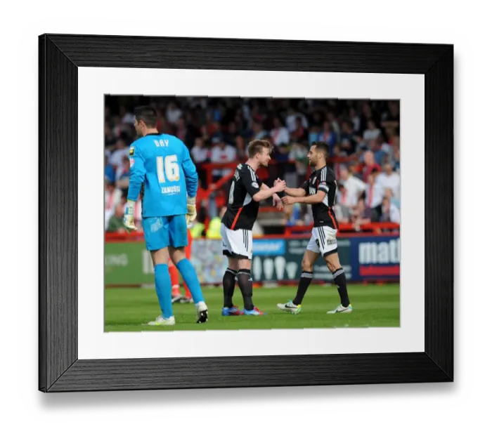 Framed Print : Bristol City's Sam Baldock and Wade Elliott Celebrate Goal vs. Stevenage (April 2014) Framed Print : Bristol City's Sam Baldock and Wade Elliott Celebrate Goal vs. Stevenage (April 2014)