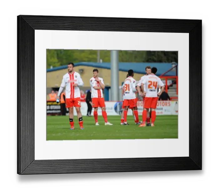 Framed Print : Dejected Stevenage Players After 1-3 Defeat to Bristol City, Resulting in Their Relegation Framed Print : Dejected Stevenage Players After 1-3 Defeat to Bristol City, Resulting in Their Relegation