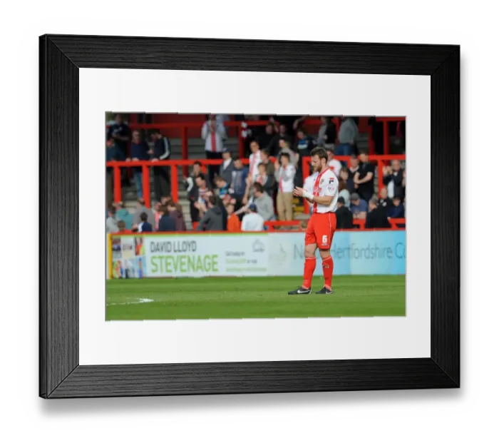 Framed Print : Dejected Luke Jones as Stevenage FC Face Relegation in 2014: Stevenage v Bristol City