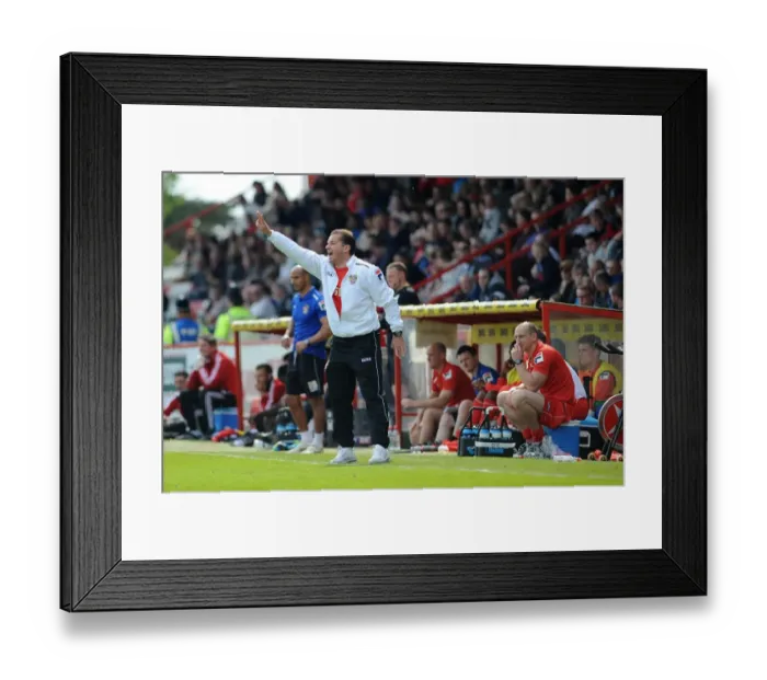 Framed Print : Graham Westley Shouts Instructions from the Touchline: Stevenage vs. Bristol City, Sky Bet League One (2014) Framed Print : Graham Westley Shouts Instructions from the Touchline: Stevenage vs. Bristol City, Sky Bet League One (2014)