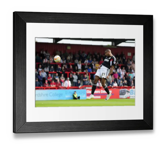 Framed Print : Bristol City's Tyrone Barnett Goes for Glory: Aiming for the Net against Stevenage (April 2014)