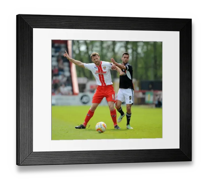 Framed Print : Bristol City's Sam Baldock Closes In: A High-Stakes Moment from Stevenage vs. Bristol City (April 2014)