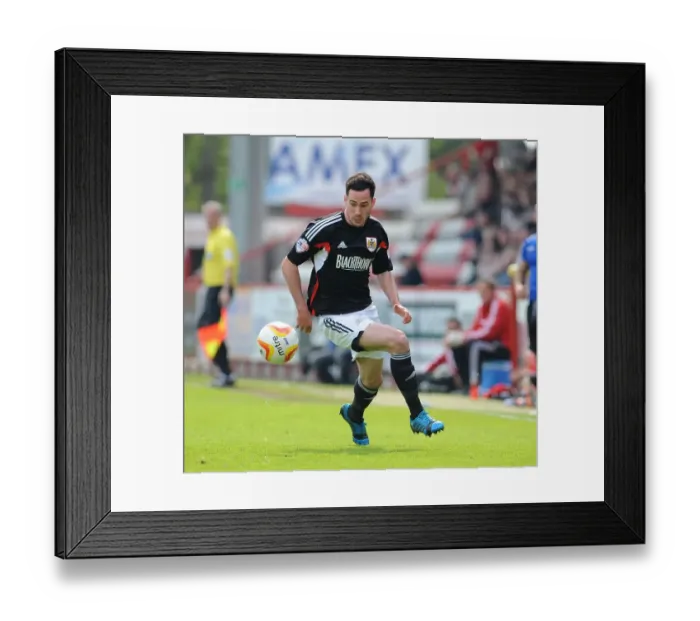 Framed Print : Greg Cunningham of Bristol City in Action against Stevenage, 2014