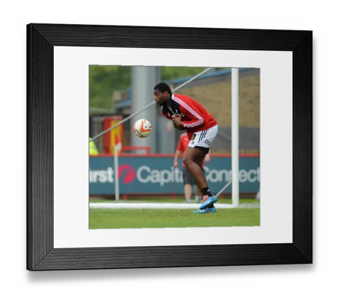Framed Print : Jay Emmanuel-Thomas Unconventional Role: Goalkeeper Warm-Up for Bristol City at Stevenage, 2014 Framed Print : Jay Emmanuel-Thomas Unconventional Role: Goalkeeper Warm-Up for Bristol City at Stevenage, 2014