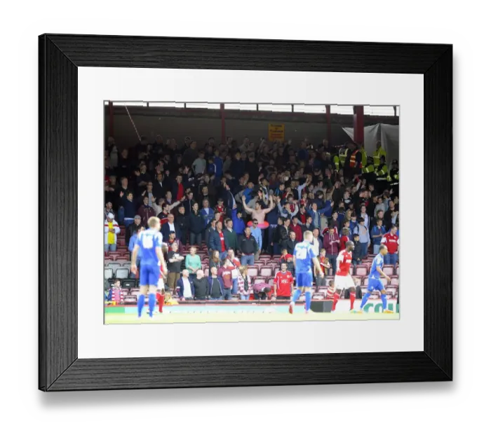 Framed Print : Bristol City vs Crewe: The Excitement of East End Football Fans at Ashton Gate, 2014 Framed Print : Bristol City vs Crewe: The Excitement of East End Football Fans at Ashton Gate, 2014