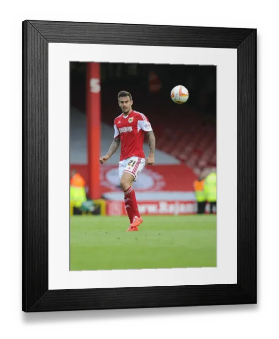 Framed Print : Marlon Pack of Bristol City in Action Against Crewe, Sky Bet League One, 2014
