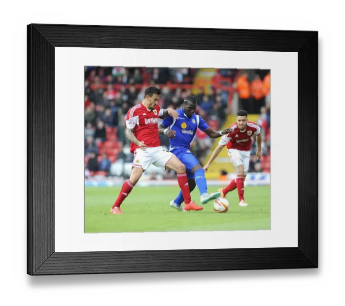 Framed Print : Intense Rivalry: Marlon Pack vs. Mathias Pogba - A Football Showdown at Ashton Gate, 2014 Framed Print : Intense Rivalry: Marlon Pack vs. Mathias Pogba - A Football Showdown at Ashton Gate, 2014