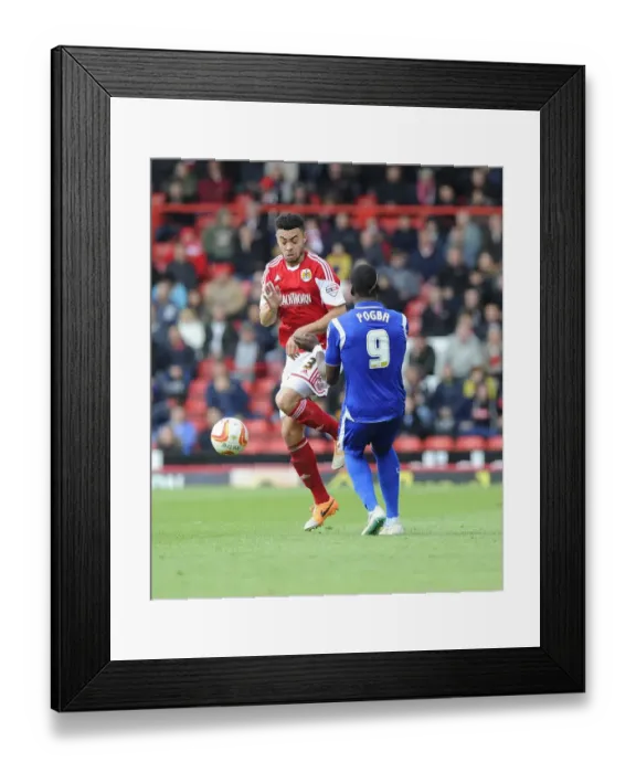 Framed Print : Intense Rivalry: Marlon Pack vs. Mathias Pogba - A Football Battle at Ashton Gate, April 2014 Framed Print : Intense Rivalry: Marlon Pack vs. Mathias Pogba - A Football Battle at Ashton Gate, April 2014