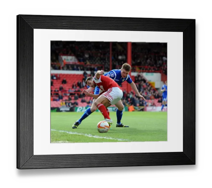 Framed Print : Bristol City's Sam Baldock Fights for Possession against Crewe in Sky Bet League One Clash