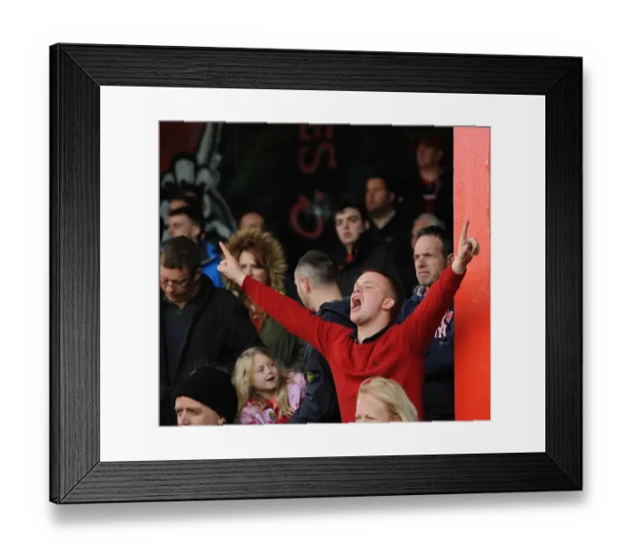 Framed Print : Bristol City vs Crewe: East End Fans in Action at Ashton Gate, 2014 Framed Print : Bristol City vs Crewe: East End Fans in Action at Ashton Gate, 2014