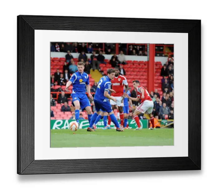 Framed Print : Bristol City's Sam Baldock Misses Wide: Bristol City vs Crewe, Sky Bet League One, 2014