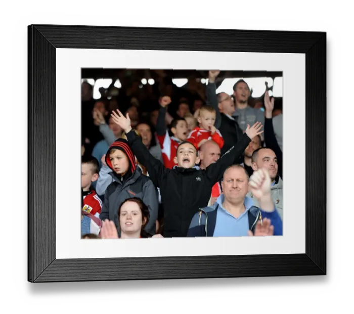Framed Print : Bristol City vs Crewe: East End Fans Passionate Support at Ashton Gate, 2014 Framed Print : Bristol City vs Crewe: East End Fans Passionate Support at Ashton Gate, 2014