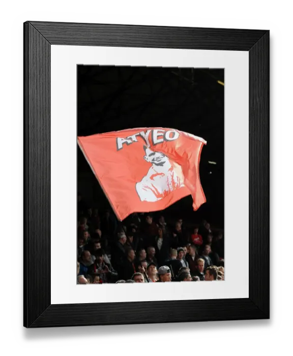 Framed Print : East End Fans in Action: Bristol City vs Crewe, Ashton Gate, 2014 - Football at its Passionate Best