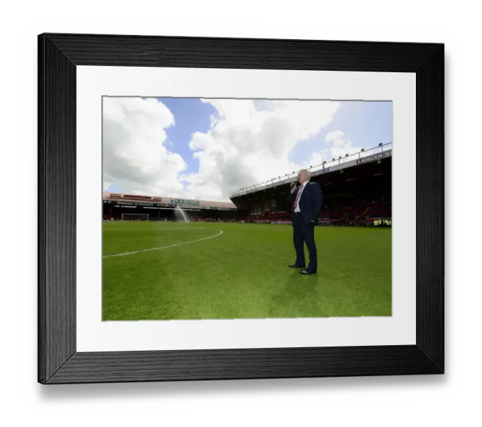 Framed Print : Steve Lansdown, Majority Shareholder of Bristol City, Watches April 2014 Match Against Crewe Framed Print : Steve Lansdown, Majority Shareholder of Bristol City, Watches April 2014 Match Against Crewe