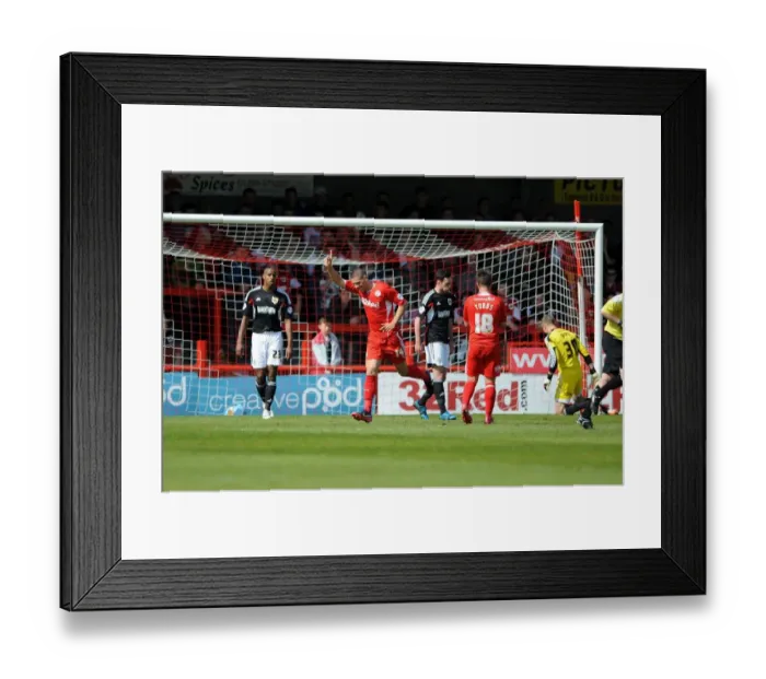 Framed Print : Jamie Proctor's Thrilling Goal Celebration: A Memorable Moment from Crawley Town vs. Bristol City (May 3, 2014) Framed Print : Jamie Proctor's Thrilling Goal Celebration: A Memorable Moment from Crawley Town vs. Bristol City (May 3, 2014)