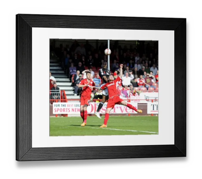 Framed Print : Bristol City's Tyrone Barnett Scores Dramatic Header Against Crawley Town, Sky Bet League One, 2014