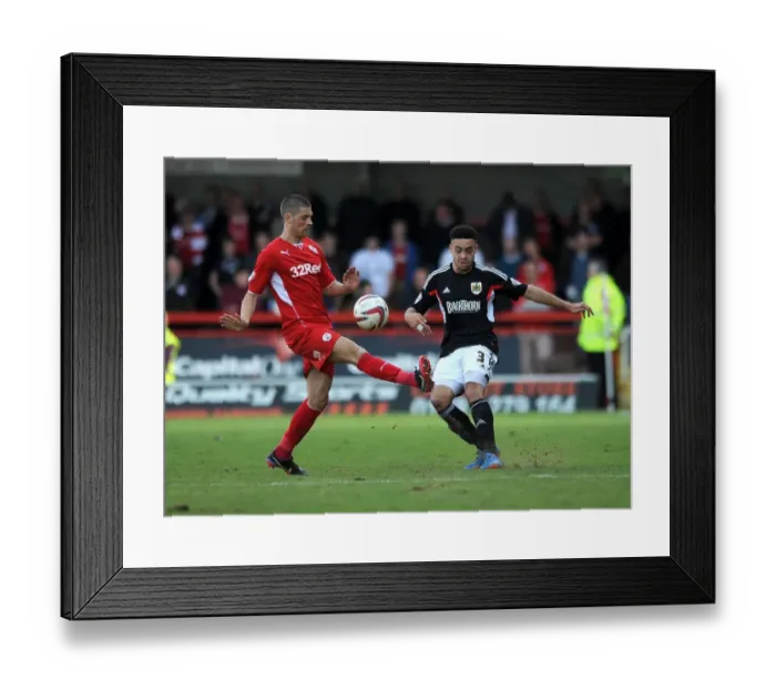 Framed Print : Bristol City's Derrick Williams Clears Under Pressure in Sky Bet League One Clash vs Crawley Town Framed Print : Bristol City's Derrick Williams Clears Under Pressure in Sky Bet League One Clash vs Crawley Town