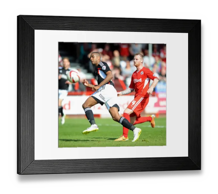 Framed Print : Bristol City's Tyrone Barnett Chases Down Mark Connolly of Crawley Town - Sky Bet League One Clash, May 2014