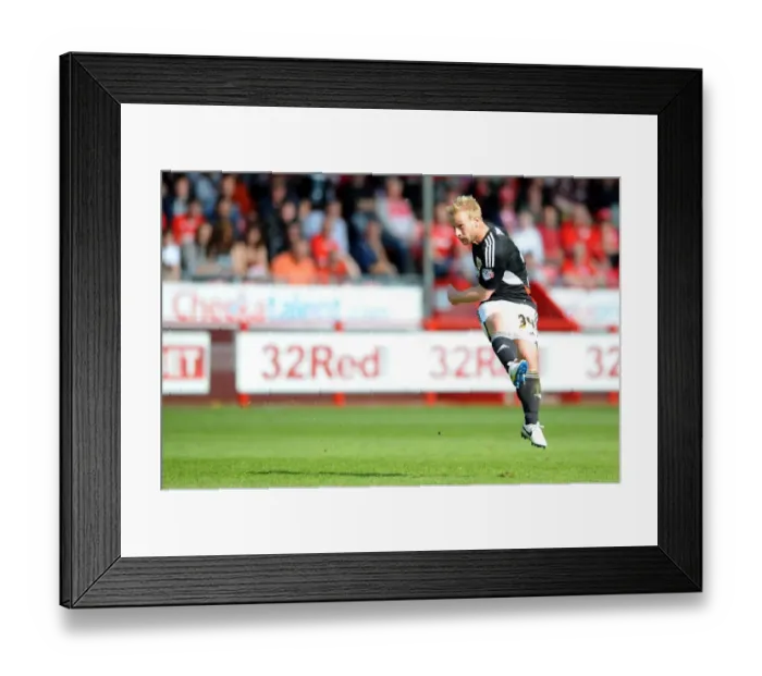 Framed Print : Simon Gillett's Thrilling Winning Goal for Bristol City against Crawley Town, May 3, 2014 Framed Print : Simon Gillett's Thrilling Winning Goal for Bristol City against Crawley Town, May 3, 2014
