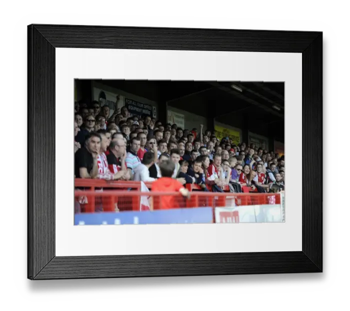 Framed Print : Bristol City Fans in Full Force at Checkatrade Stadium, Sky Bet League One Match, May 2014