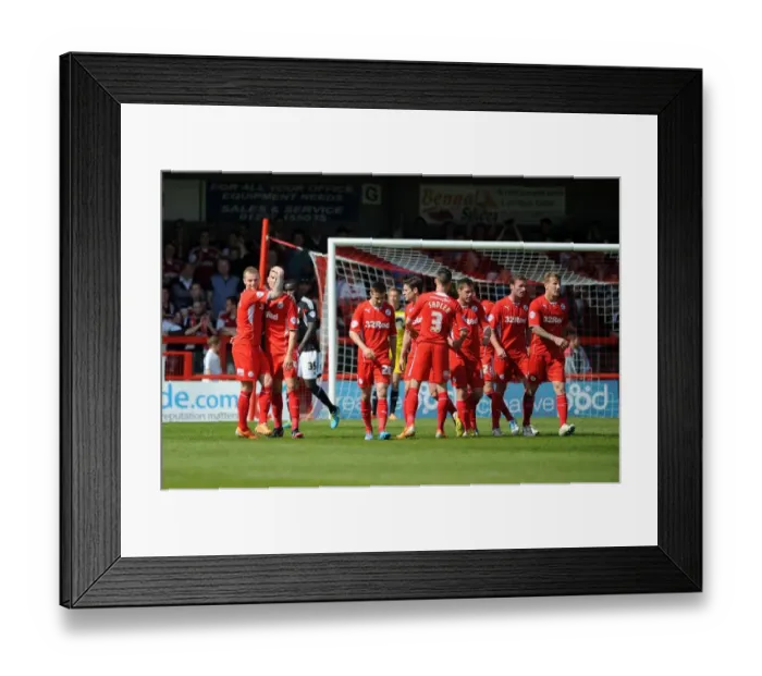 Framed Print : Crawley Town's Jamie Proctor Celebrates Goal Against Bristol City, May 2014 Framed Print : Crawley Town's Jamie Proctor Celebrates Goal Against Bristol City, May 2014