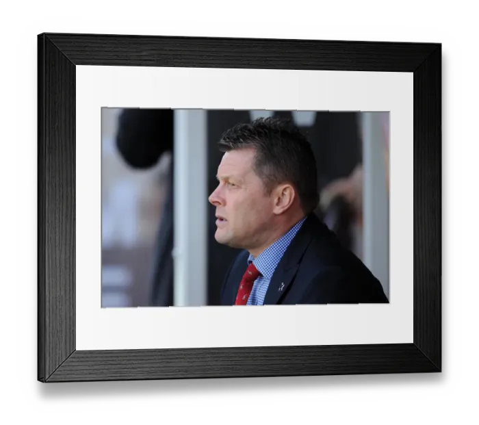 Framed Print : Steve Cotterill in Action: Leading Bristol City at Crawley Town, May 3, 2014 (Football Manager)