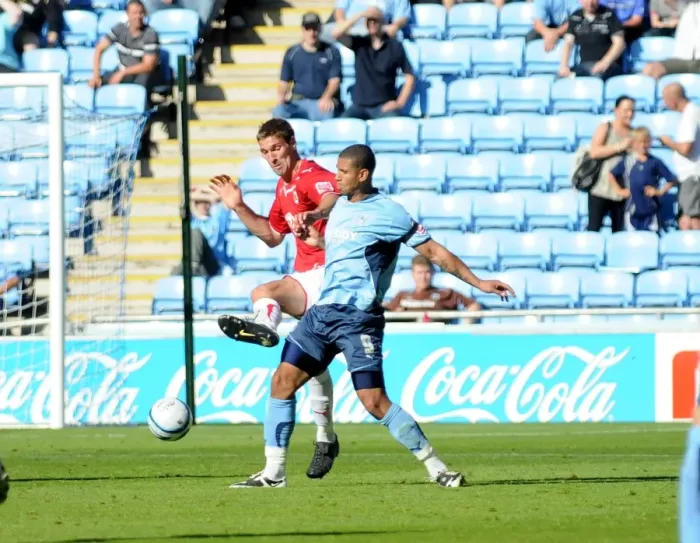 Framed Print : 09-10 Football Showdown: Coventry City vs. Bristol City - Clash of the First Teams Framed Print : 09-10 Football Showdown: Coventry City vs. Bristol City - Clash of the First Teams