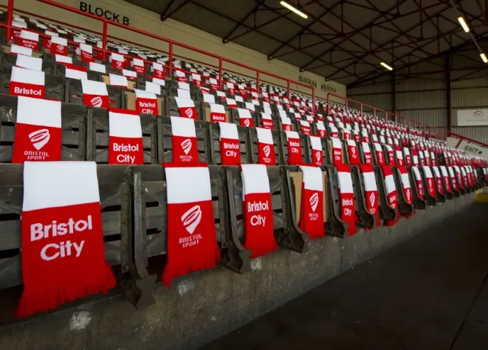 Framed Print : 12, 000 Scarves Distributed: FA Cup Fourth Round - Bristol City vs West Ham United: The Excitement Builds