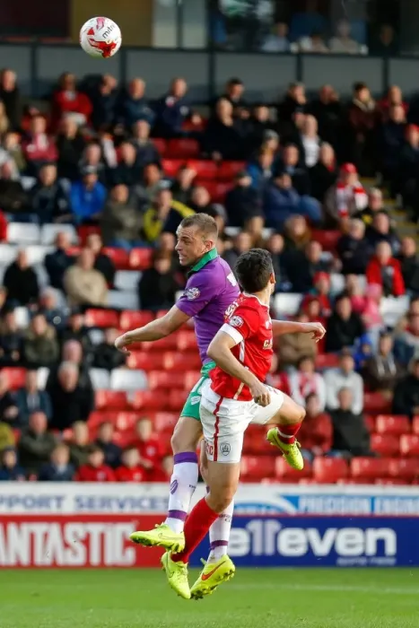 Framed Print : Aaron Wilbraham in Action: Barnsley vs. Bristol City, 2014