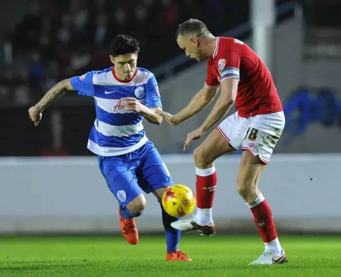 Framed Print : Aaron Wilbraham in Action for Bristol City against QPR, 2015 Framed Print : Aaron Wilbraham in Action for Bristol City against QPR, 2015