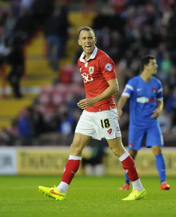Framed Print : Aaron Wilbraham in Action: Bristol City vs Leyton Orient, Sky Bet League One, 2014 Framed Print : Aaron Wilbraham in Action: Bristol City vs Leyton Orient, Sky Bet League One, 2014