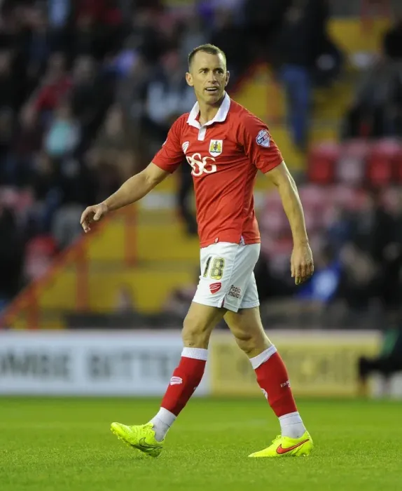 Framed Print : Aaron Wilbraham in Action: Bristol City vs Leyton Orient, Sky Bet League One, 2014