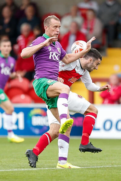 Aaron Wilbraham in Action: Fleetwood Town vs. Bristol City, Sky Bet League 1, 2014
