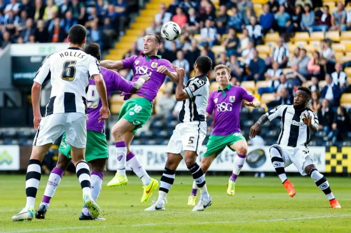 Framed Print : Aaron Wilbraham in Action: Notts County vs. Bristol City, Sky Bet League 1 (31 / 04 / 2014)