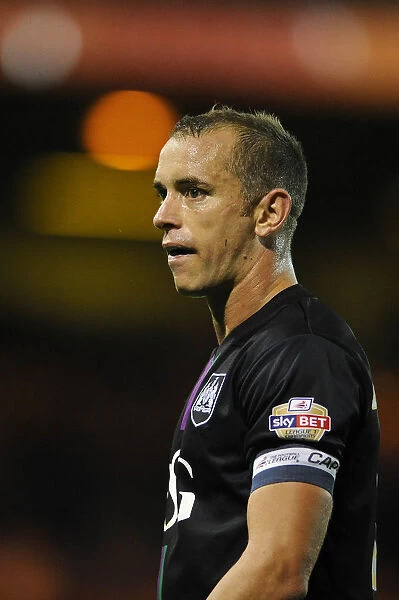 Aaron Wilbraham of Bristol City in Action against Luton Town, Capital One Cup First Round, 2015