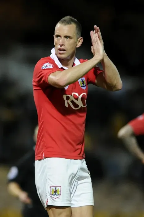 Framed Print : Aaron Wilbraham of Bristol City in Action at Port Vale's Vale Park, September 16, 2014