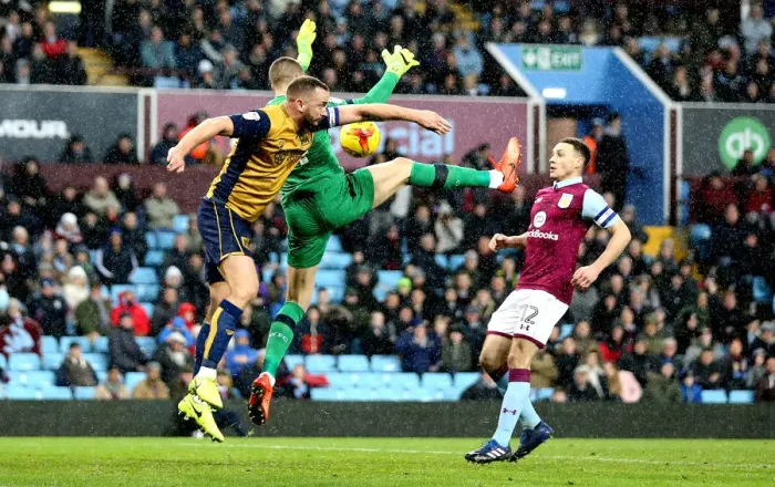 Framed Print : Aaron Wilbraham Challenges Sam Johnstone in Aston Villa vs. Bristol City Championship Clash Framed Print : Aaron Wilbraham Challenges Sam Johnstone in Aston Villa vs. Bristol City Championship Clash