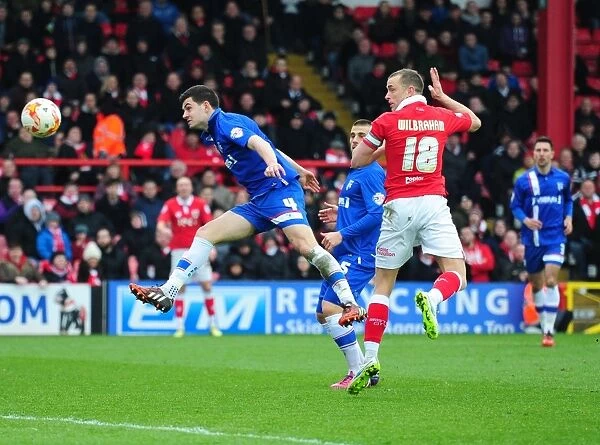 Aaron Wilbraham Charges Towards Goal: Intense Moment from Bristol City vs. Gillingham, Sky Bet League One