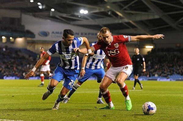 Aaron Wilbraham Faces Off Against Liam Rosenior: Brighton vs. Bristol City Championship Clash, 2015