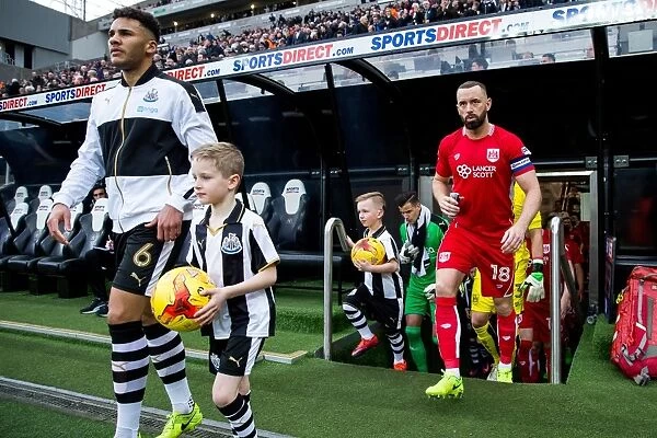 Aaron Wilbraham Leads Out Bristol City at St James Park Against Newcastle United