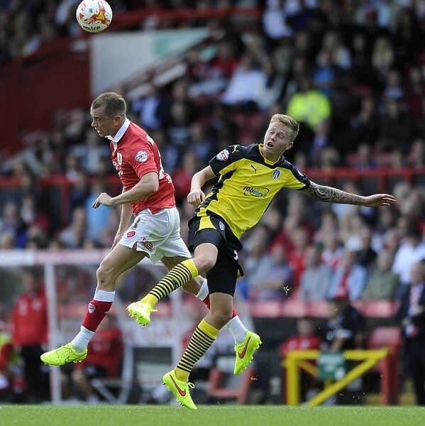 Aaron Wilbraham's Determined Header: Bristol City vs Colchester United, Sky Bet League One, 2014