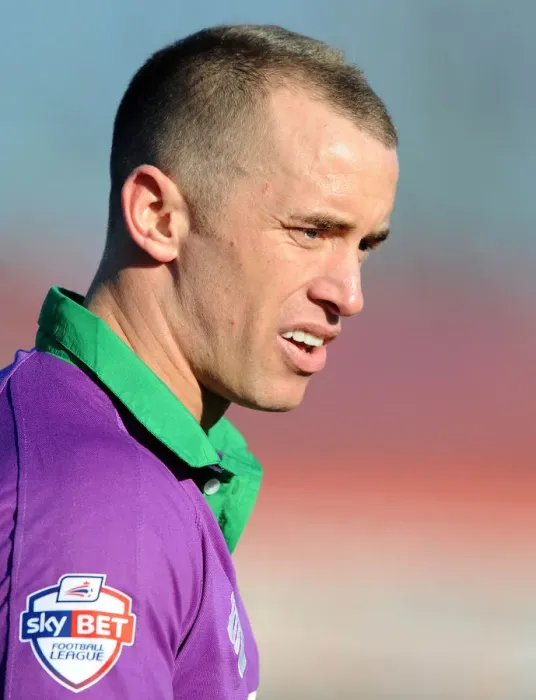 Framed Print : Aaron Wilbraham's Determined Performance: Crawley Town vs. Bristol City, March 7, 2015