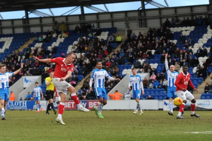 Framed Print : Aaron Wilbraham's Disallowed Goal: Colchester United vs. Bristol City, Sky Bet League One (February 21, 2015)