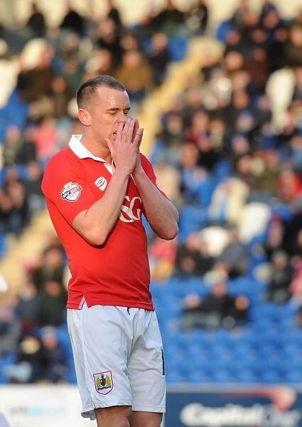 Aaron Wilbraham's Disappointment: Colchester United vs. Bristol City, 2015