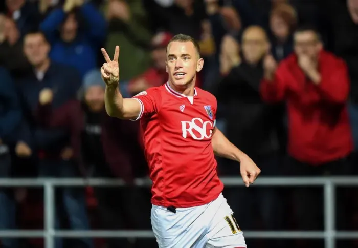 Framed Print : Aaron Wilbraham's Double: 2-0 Goal Celebration vs. Nottingham Forest at Ashton Gate Stadium, Sky Bet Championship 2015 Framed Print : Aaron Wilbraham's Double: 2-0 Goal Celebration vs. Nottingham Forest at Ashton Gate Stadium, Sky Bet Championship 2015